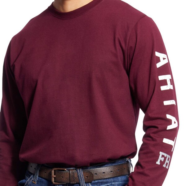 Ariat FR Roughneck Skull Logo T-Shirt in Malbec